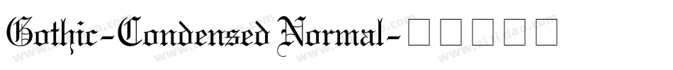 Gothic-Condensed Normal字体转换